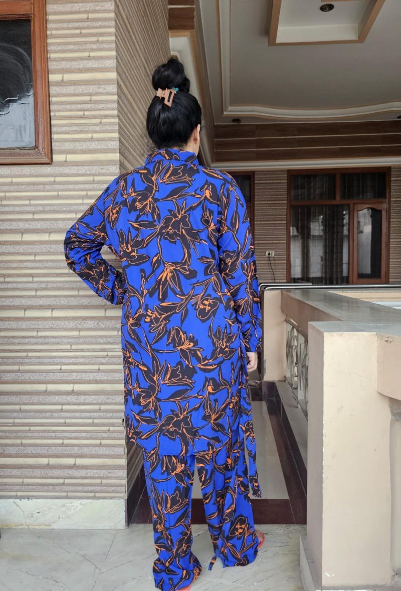 Blue floral Co-ord set - Image 2