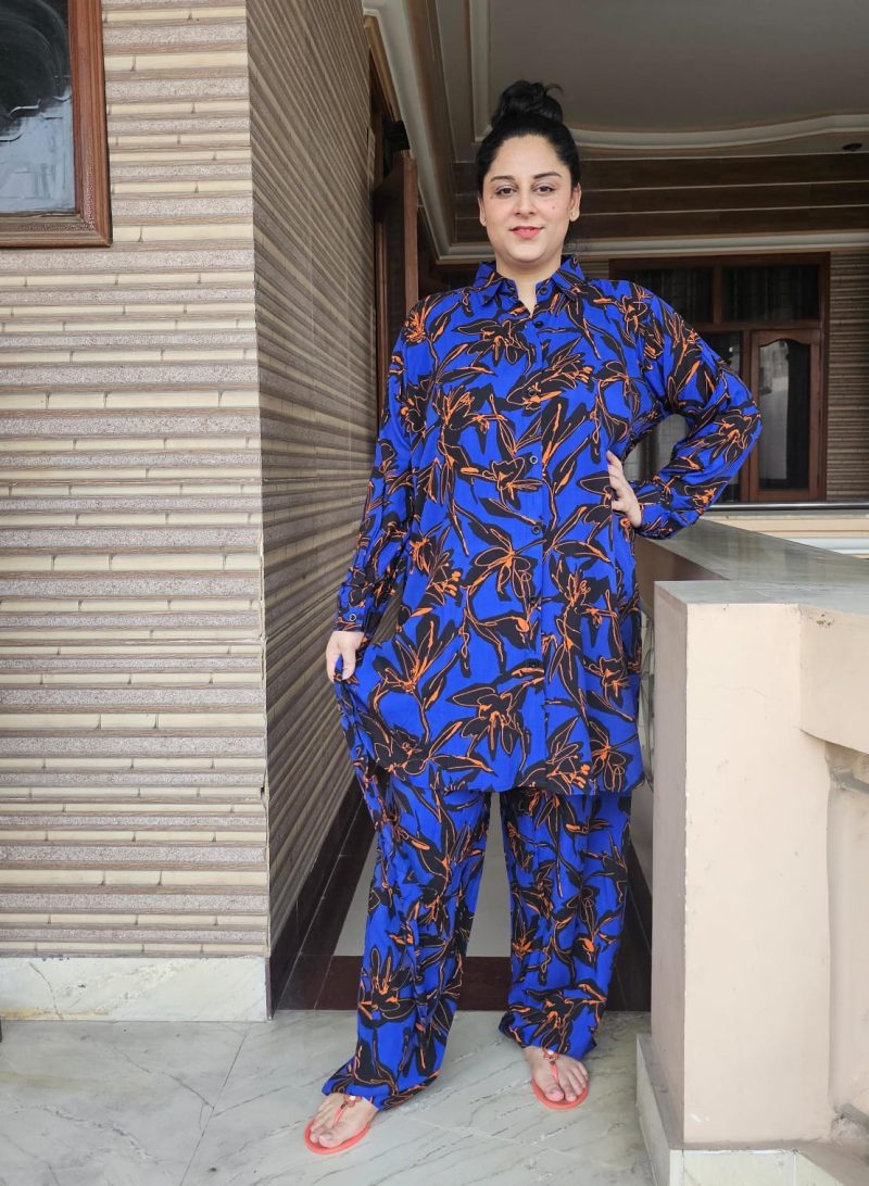 Blue floral Co-ord set - Image 4