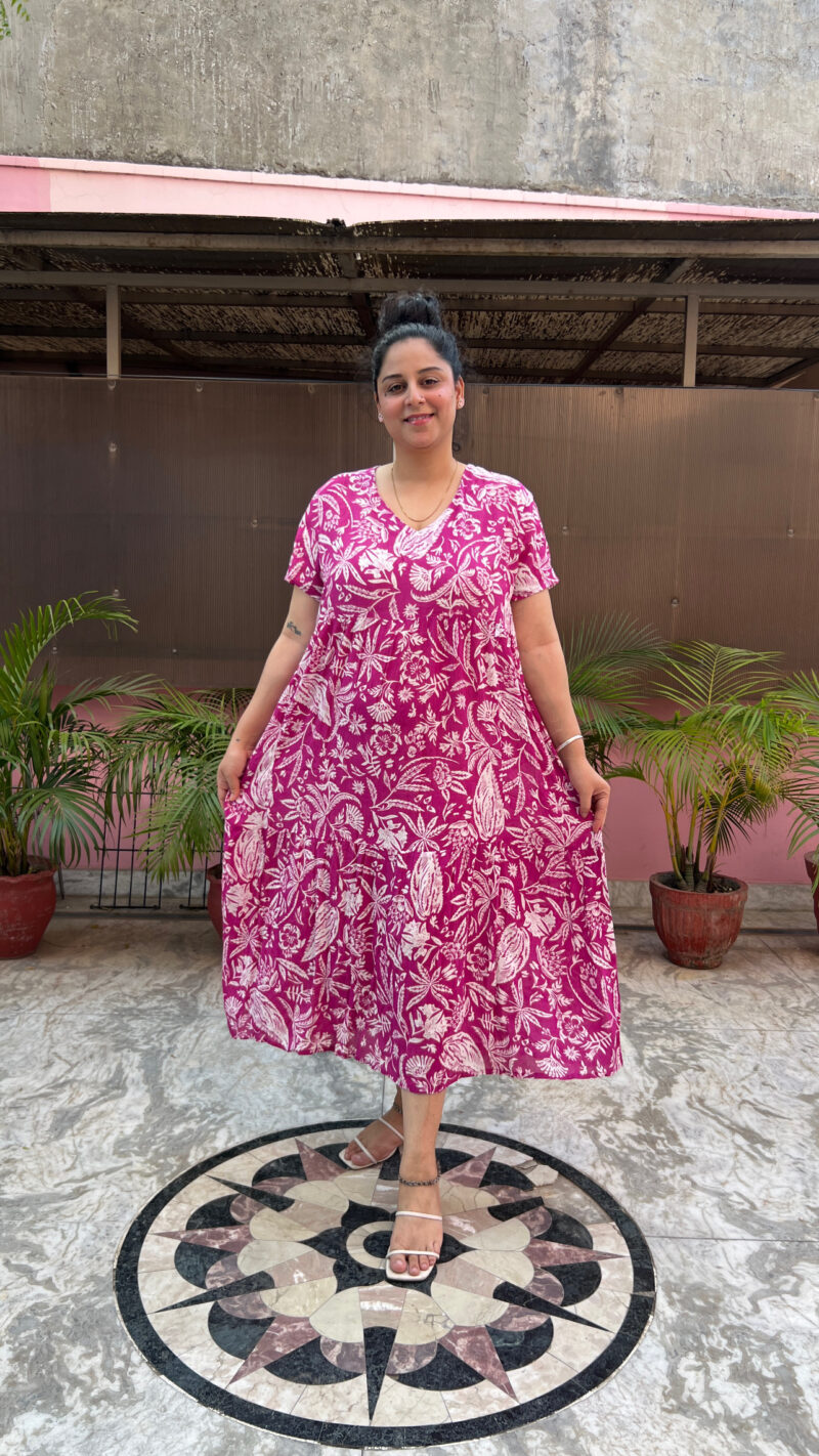Wrinkled Pink Middi