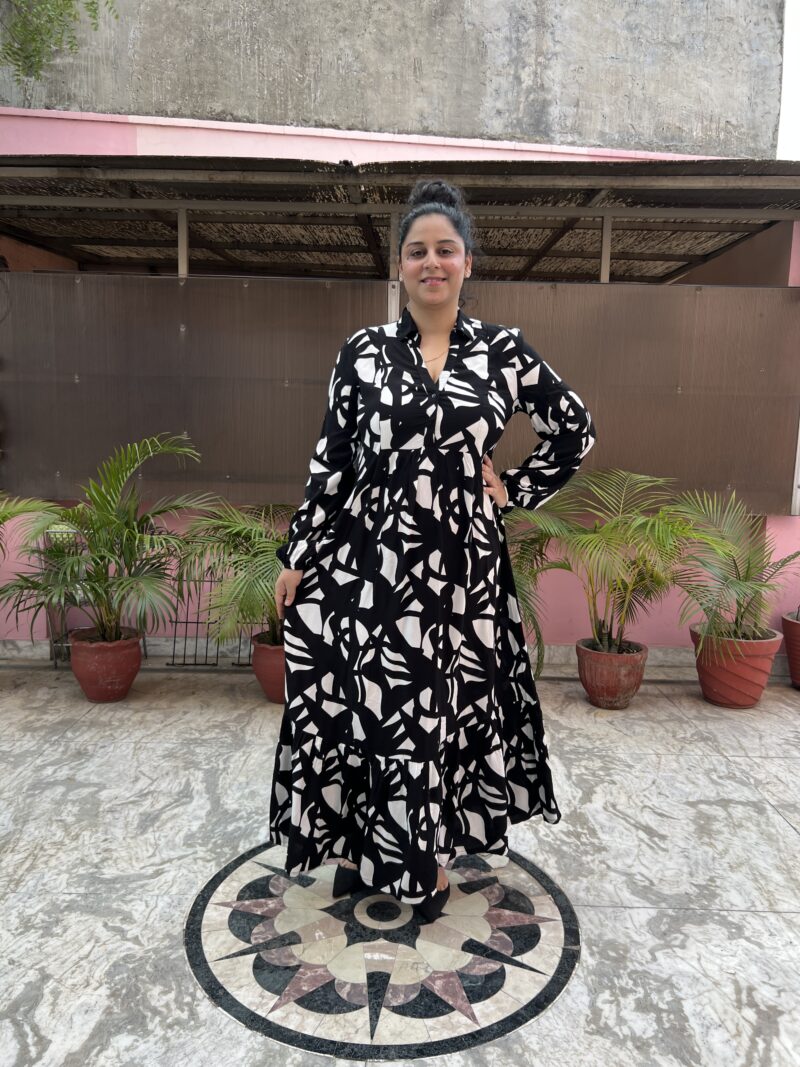 Rayon black maxi