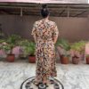 Brown Floral Middi Dress - Image 4