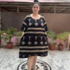 Golden Black Linen Dress - Image 4