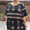 Golden Black Linen Dress - Image 3