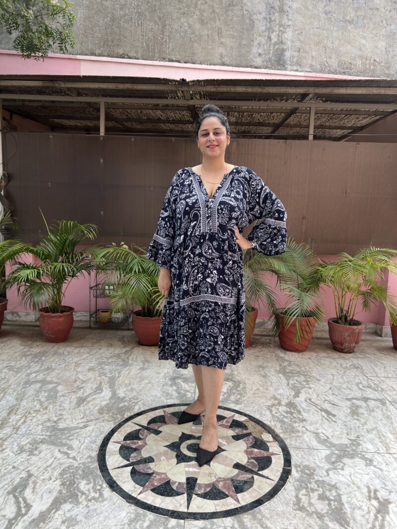 Blue Paisley Dress