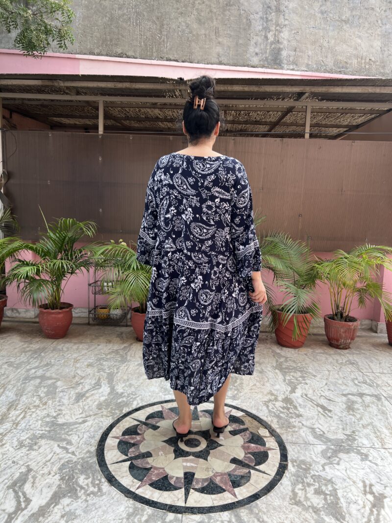 Blue Paisley Dress - Image 4