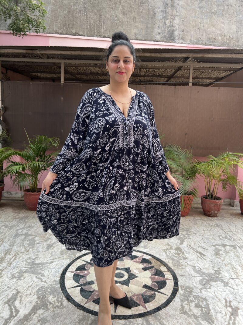 Blue Paisley Dress - Image 2