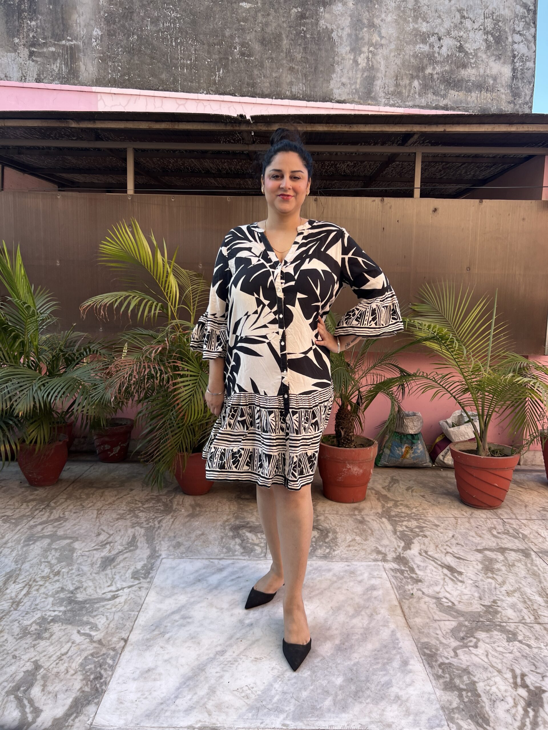 Buttoned rayon dress - Image 5