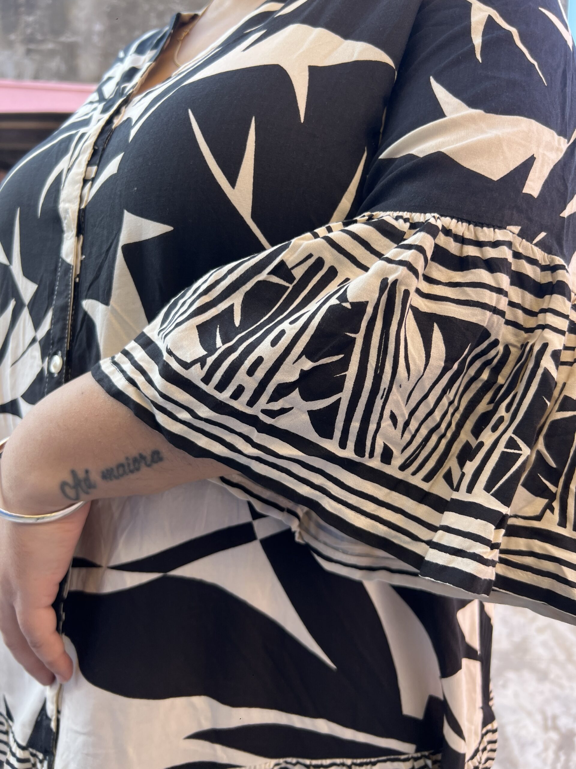 Buttoned rayon dress - Image 3