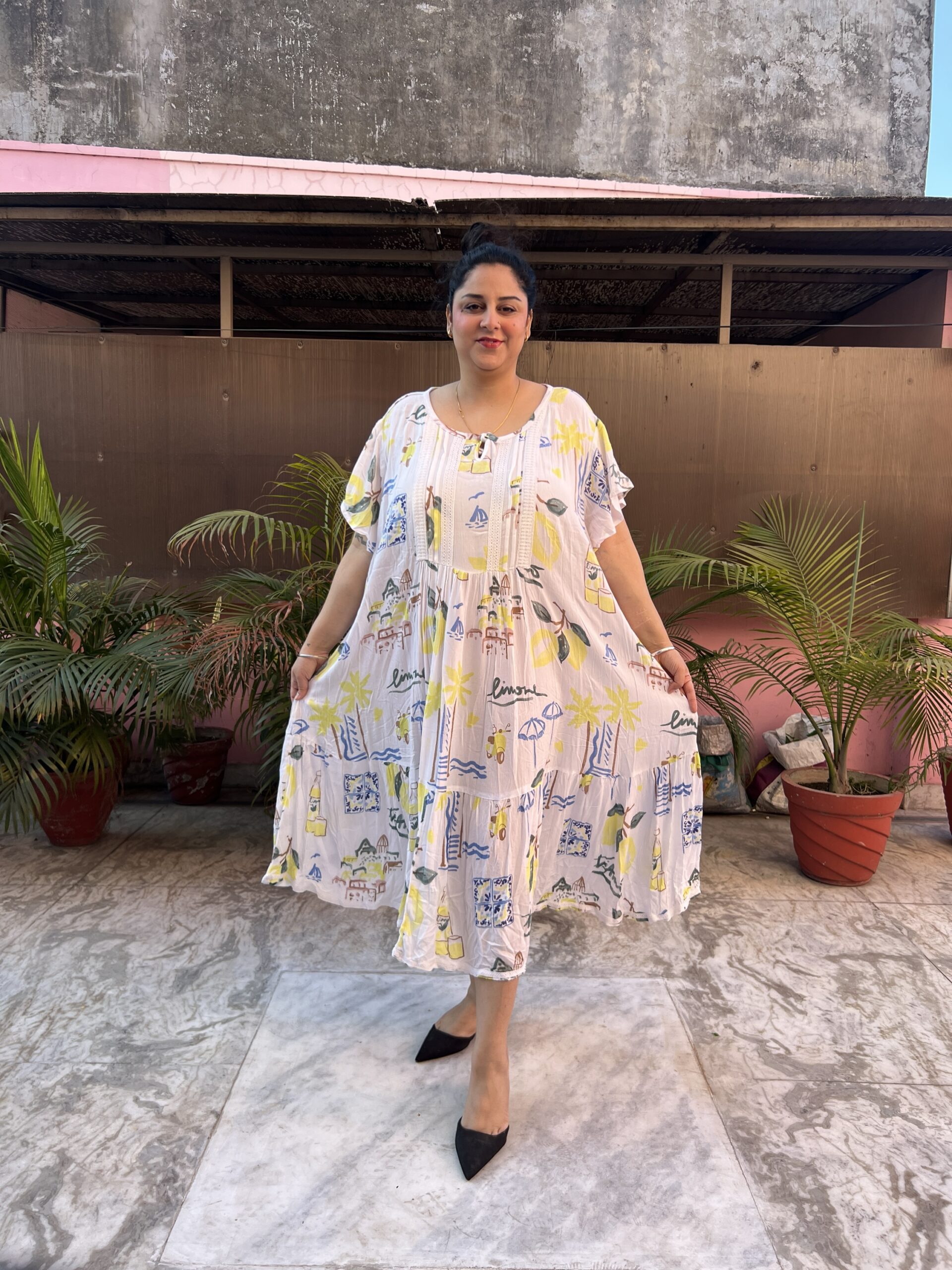 Flared Middi Dress - Image 6