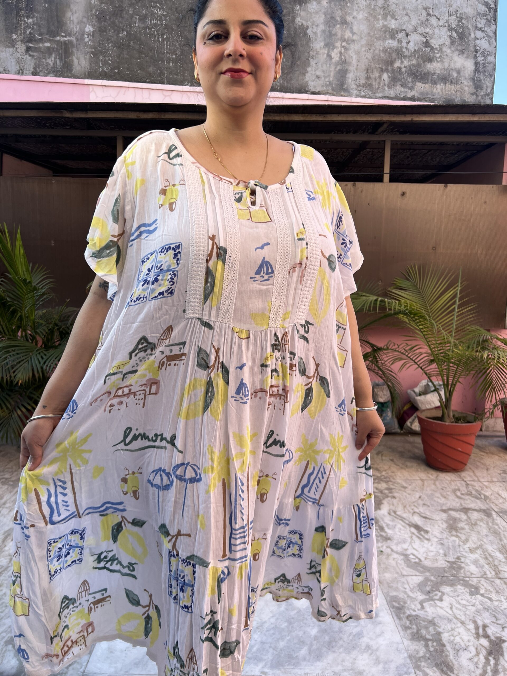 Flared Middi Dress - Image 4