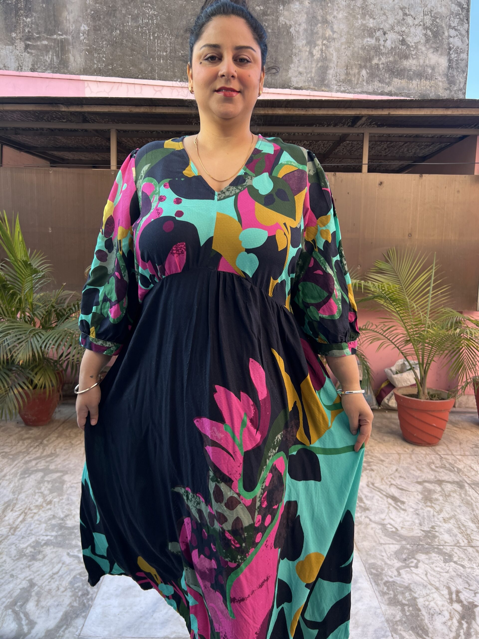 Rayon floral dress - Image 3