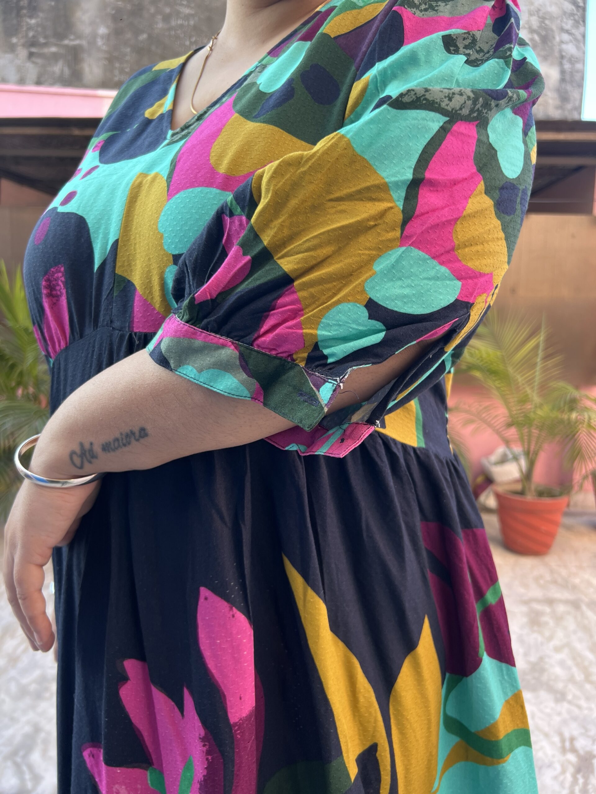 Rayon floral dress - Image 4