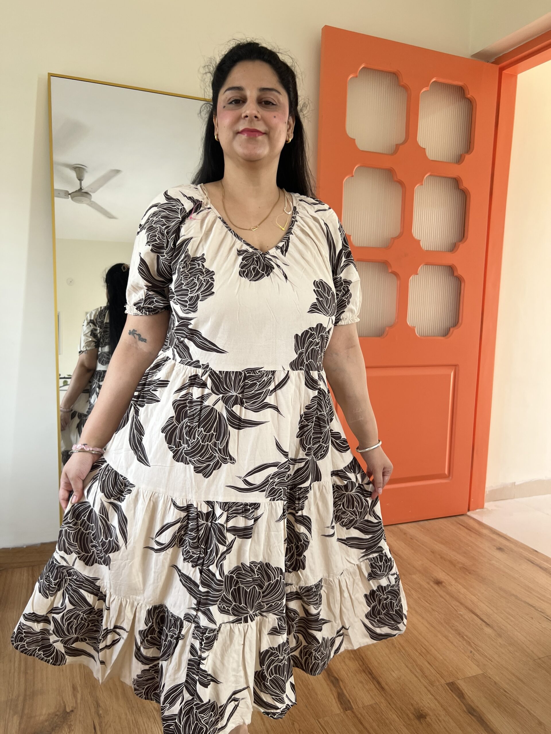 Linen cotton middi dress - Image 3