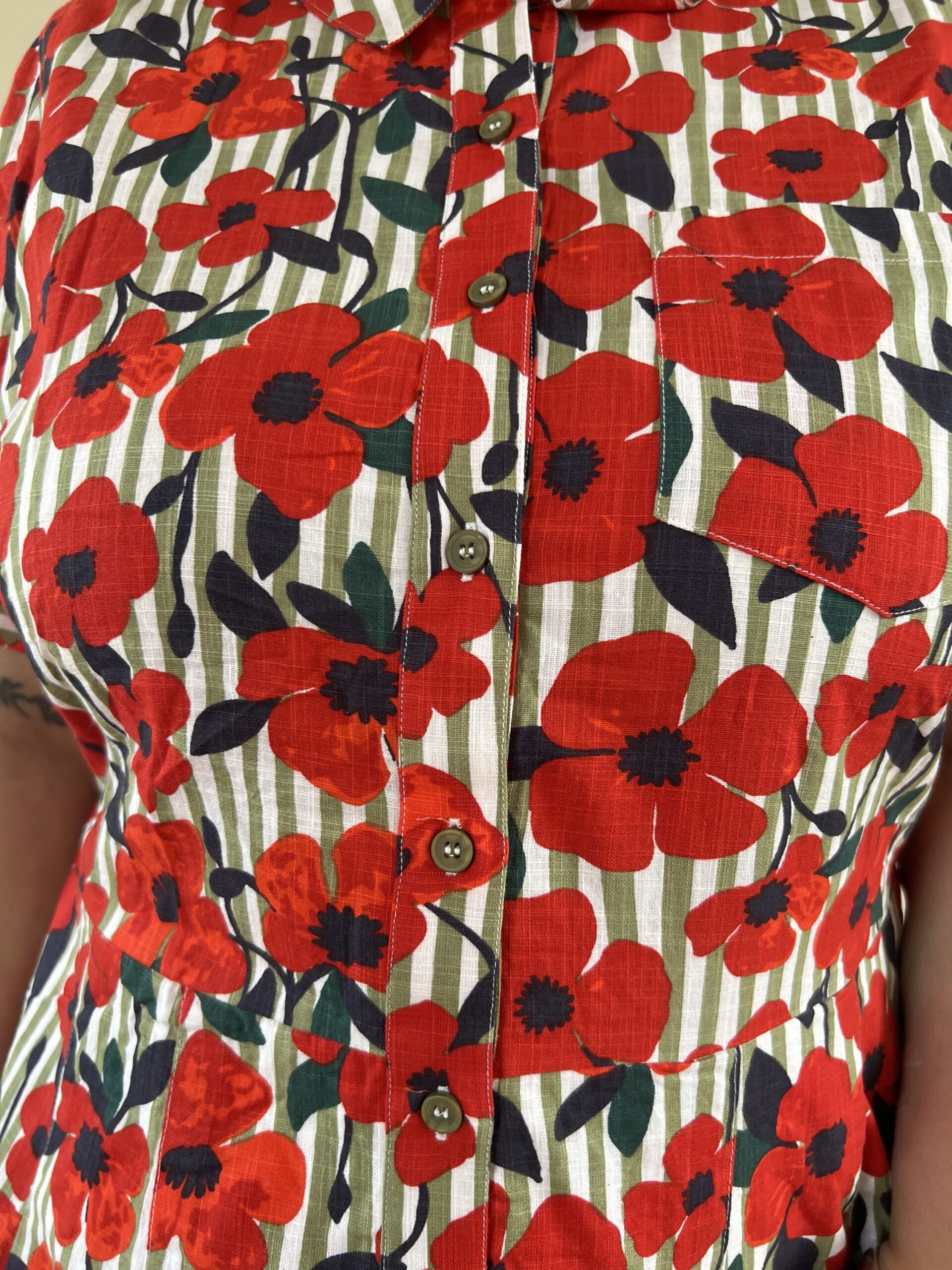 Linen cotton floral dress - Image 2