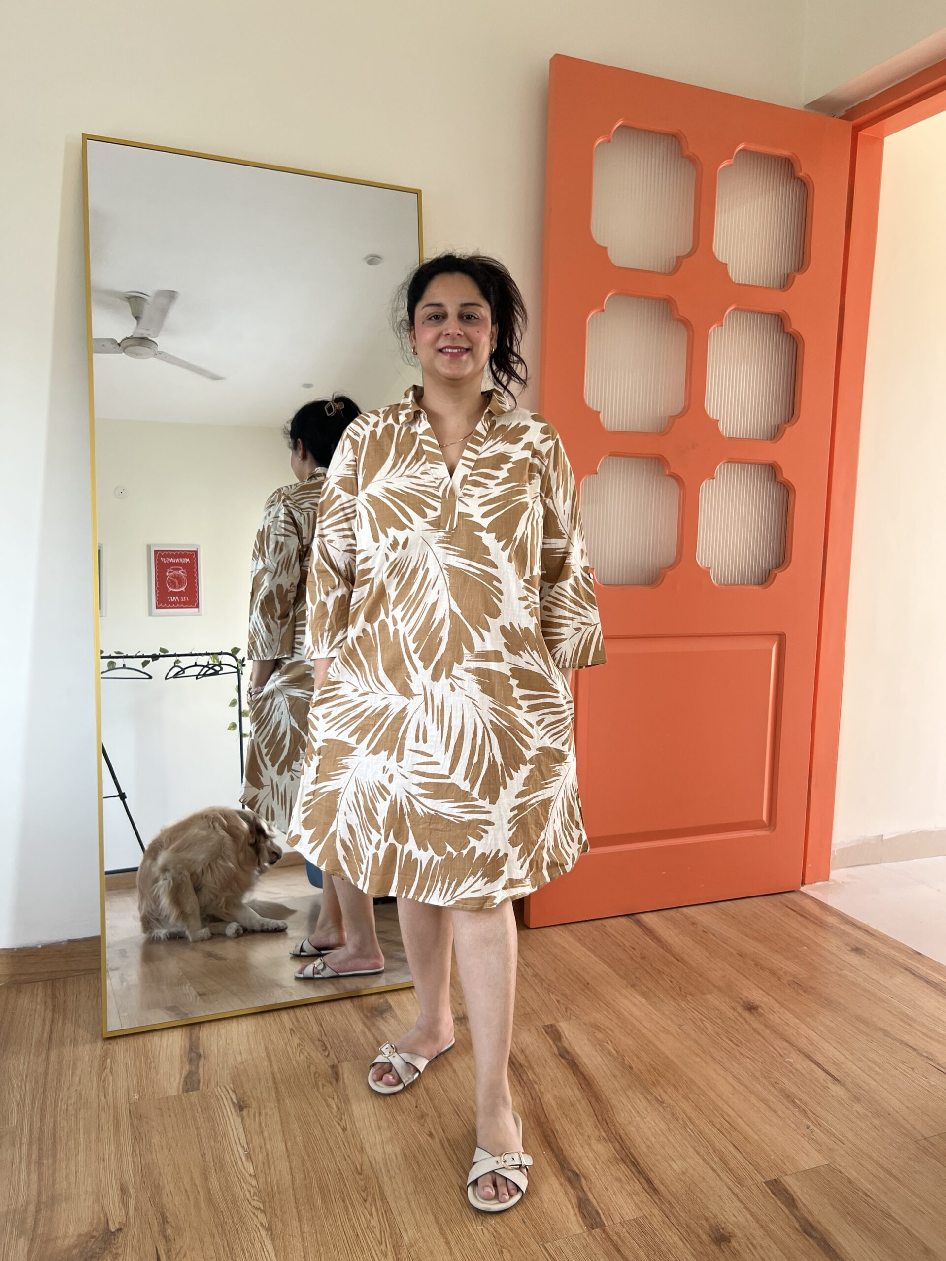 Cotton hi low dress