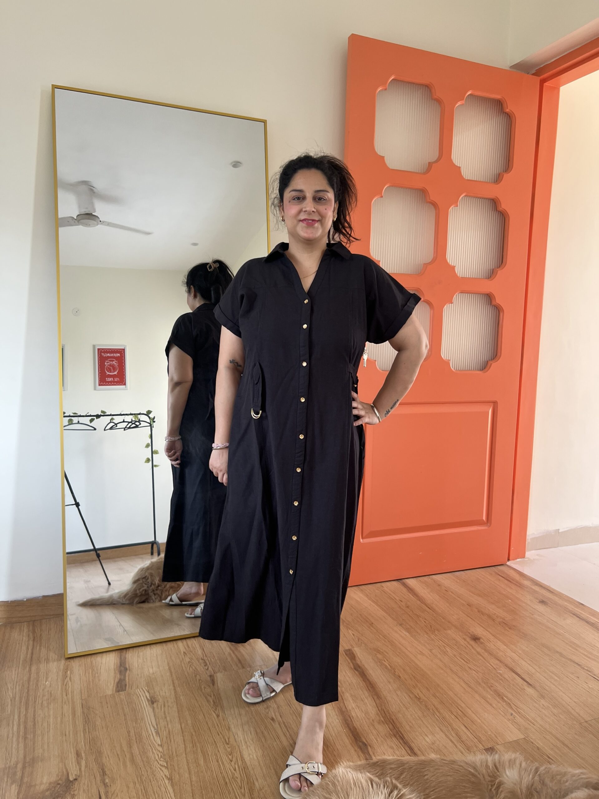 Black buttoned dress