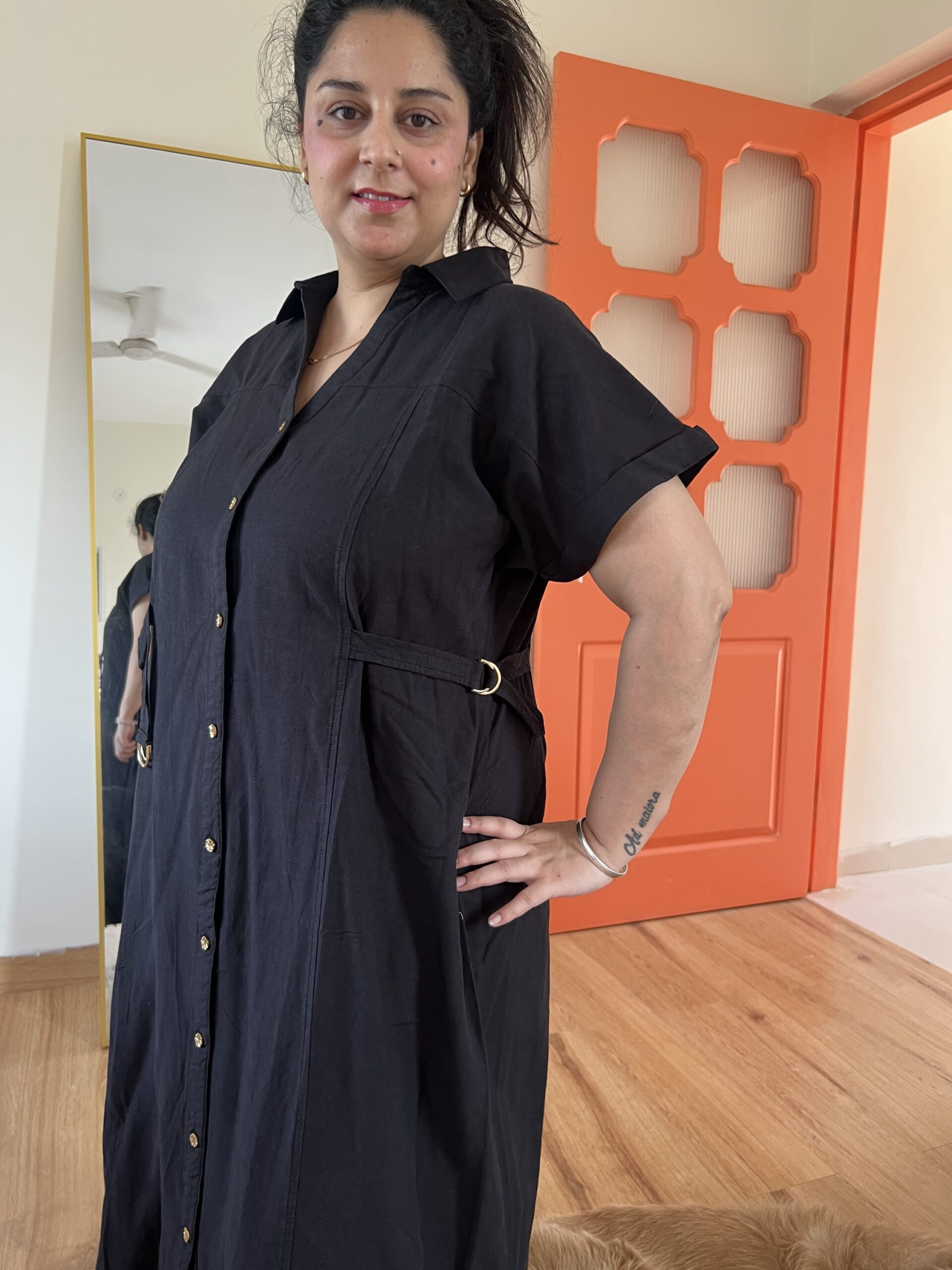 Black buttoned dress - Image 4