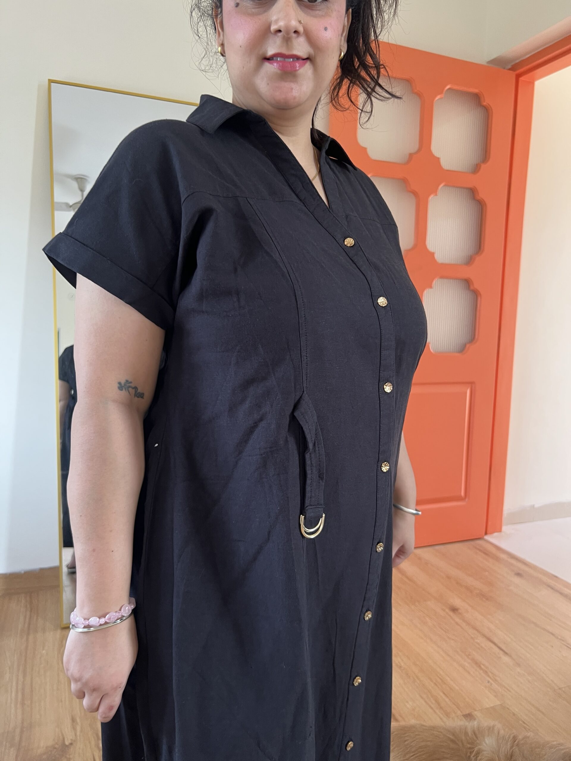 Black buttoned dress - Image 3