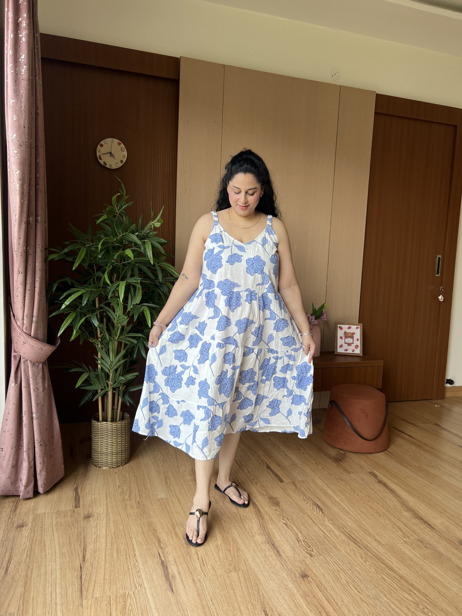 Floral VIscose Cotton Dress - Image 6