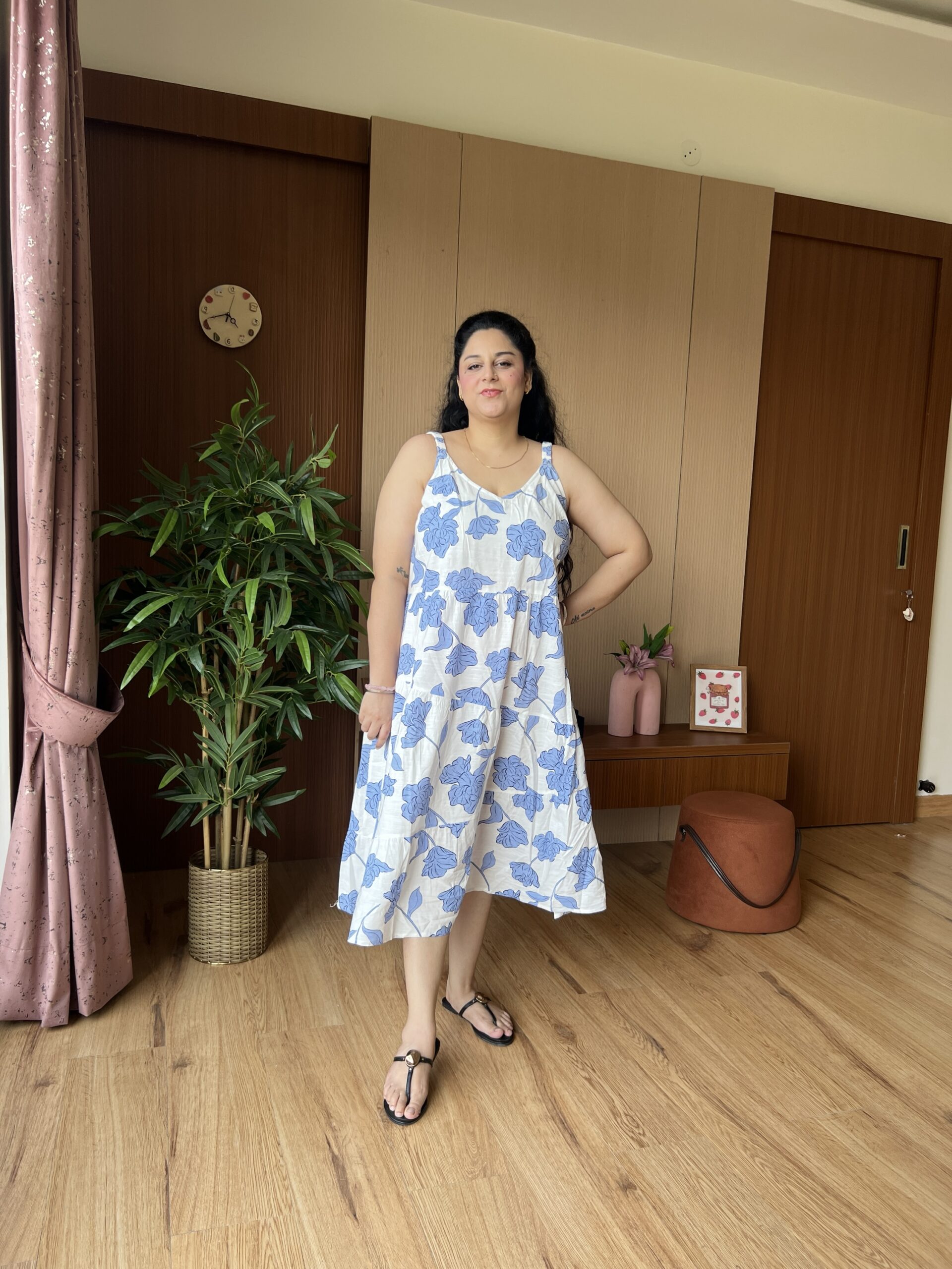 Floral VIscose Cotton Dress - Image 7