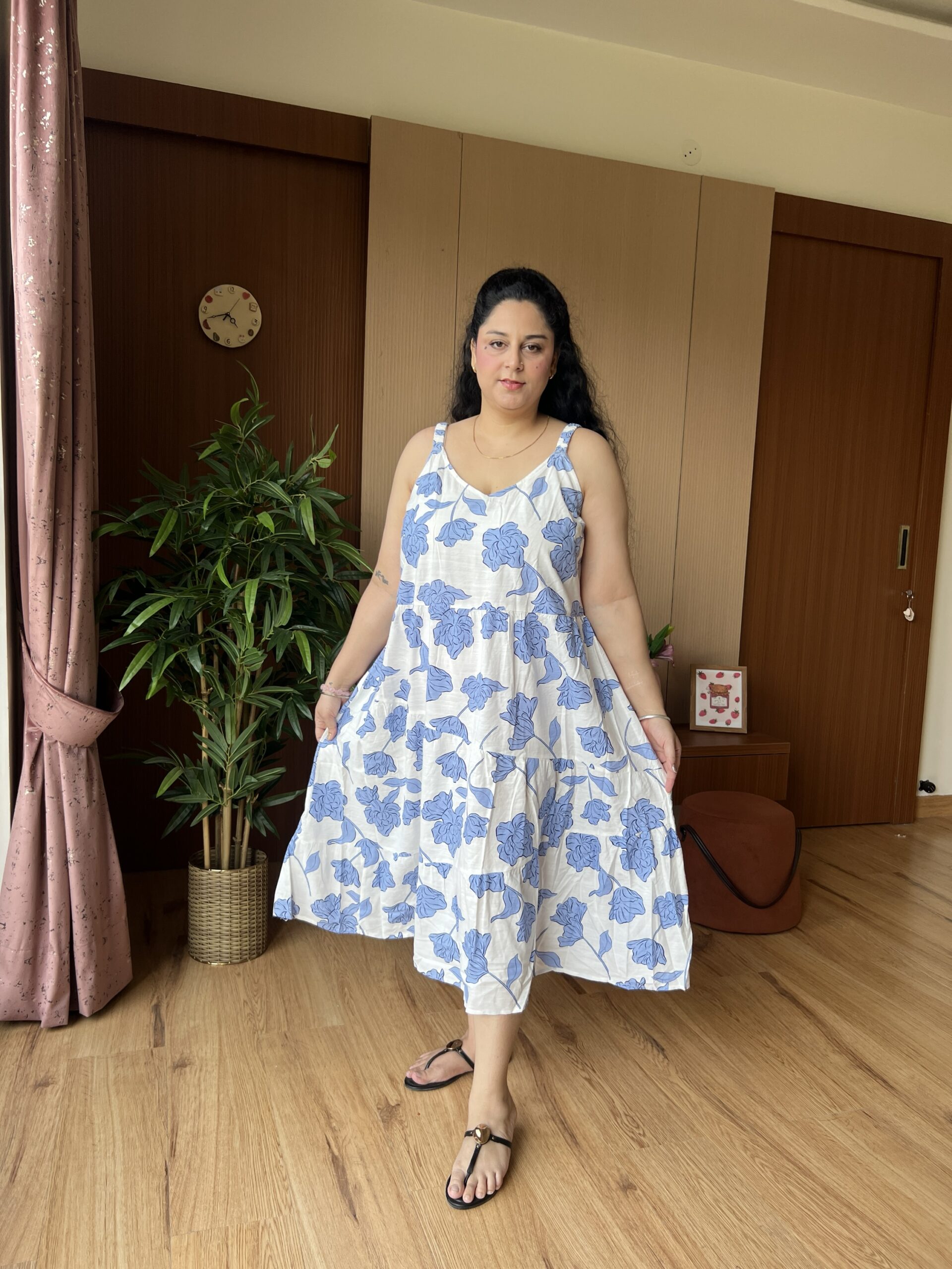 Floral VIscose Cotton Dress