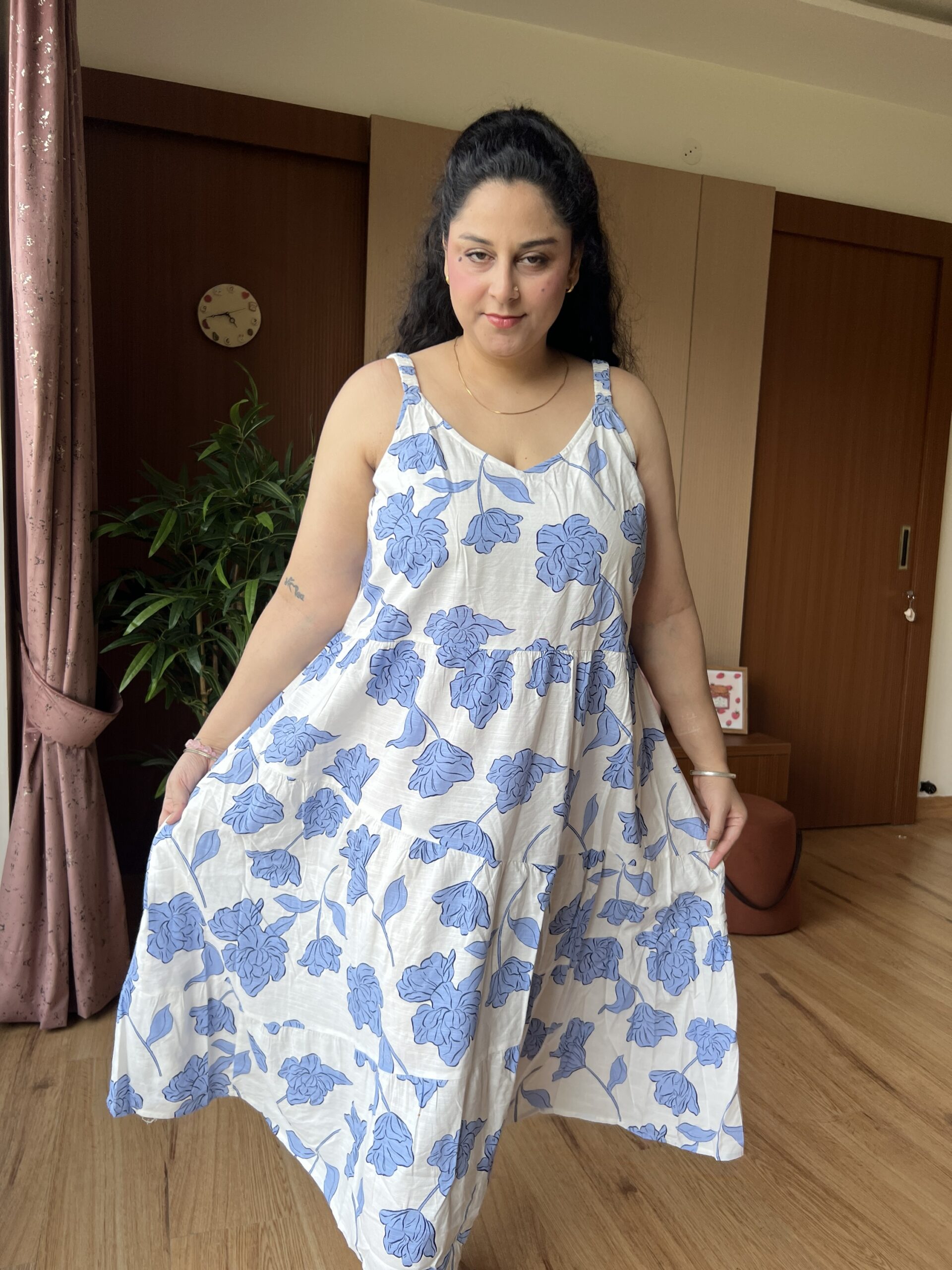 Floral VIscose Cotton Dress - Image 3