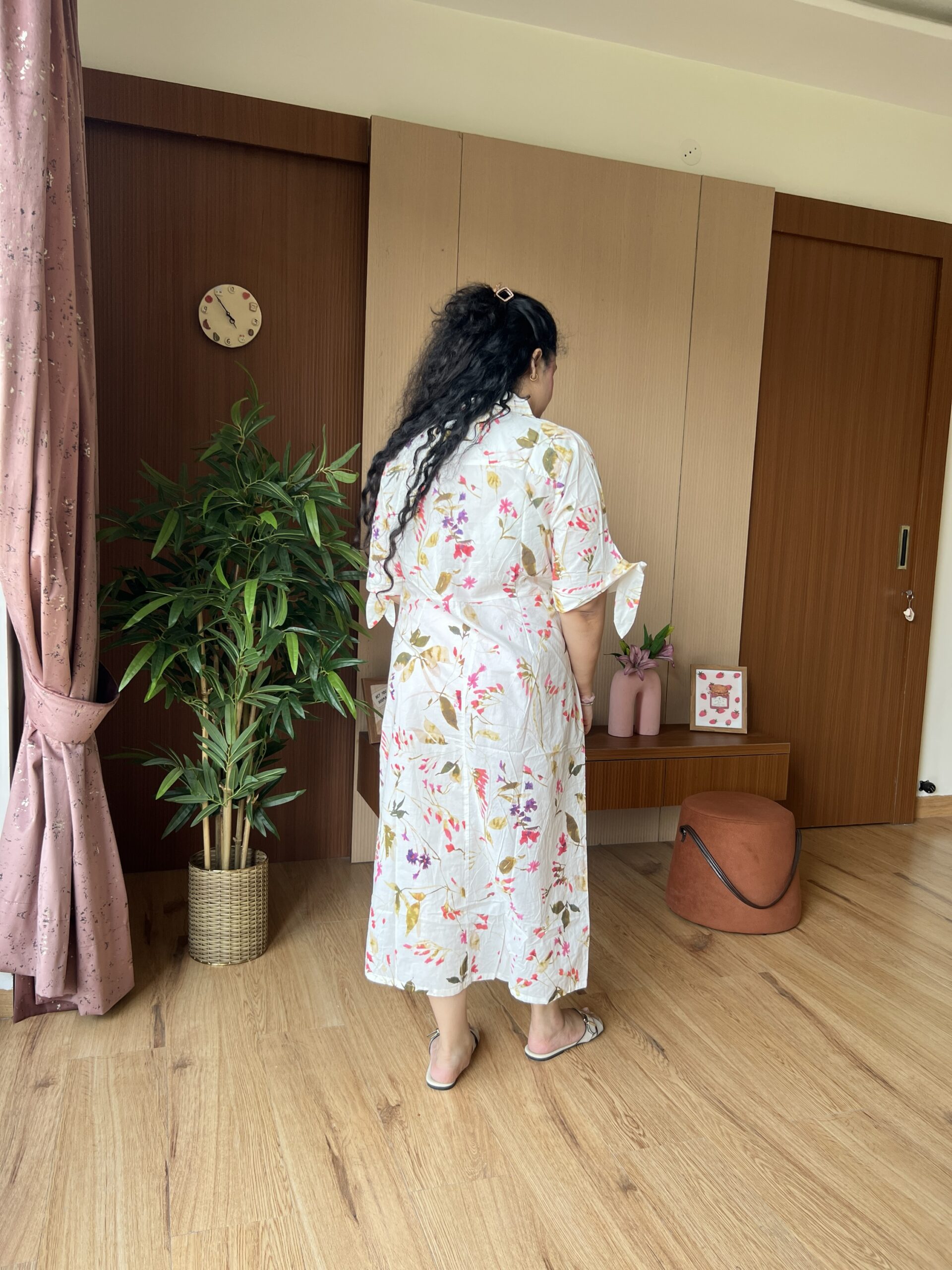 Floral Buttoned Dress - Image 6