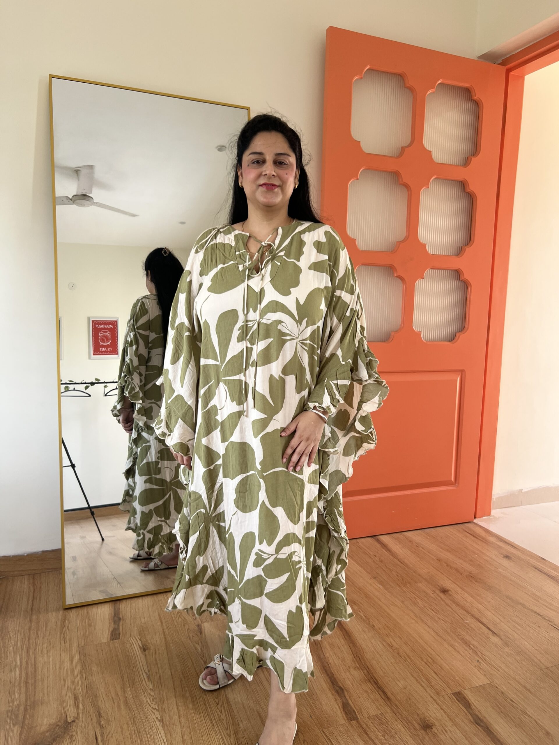 Cotton kaftan dress - Image 4