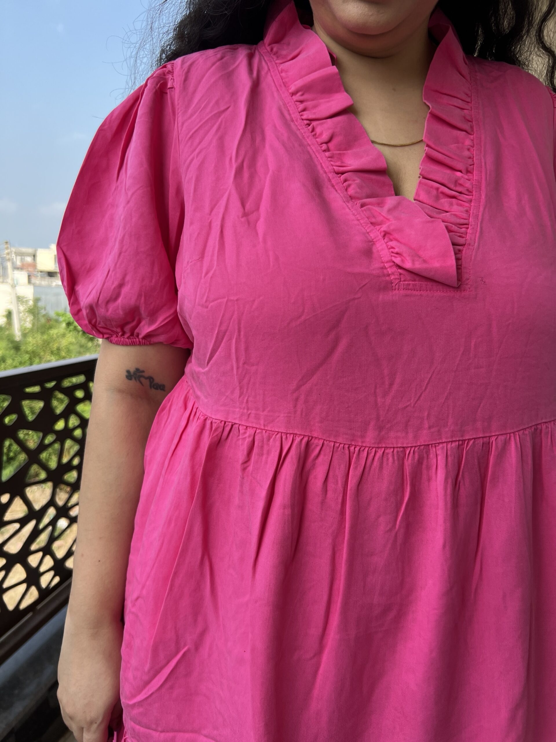 Rayon cotton middi dress - Image 2