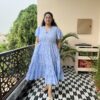 Floral cotton middi dress