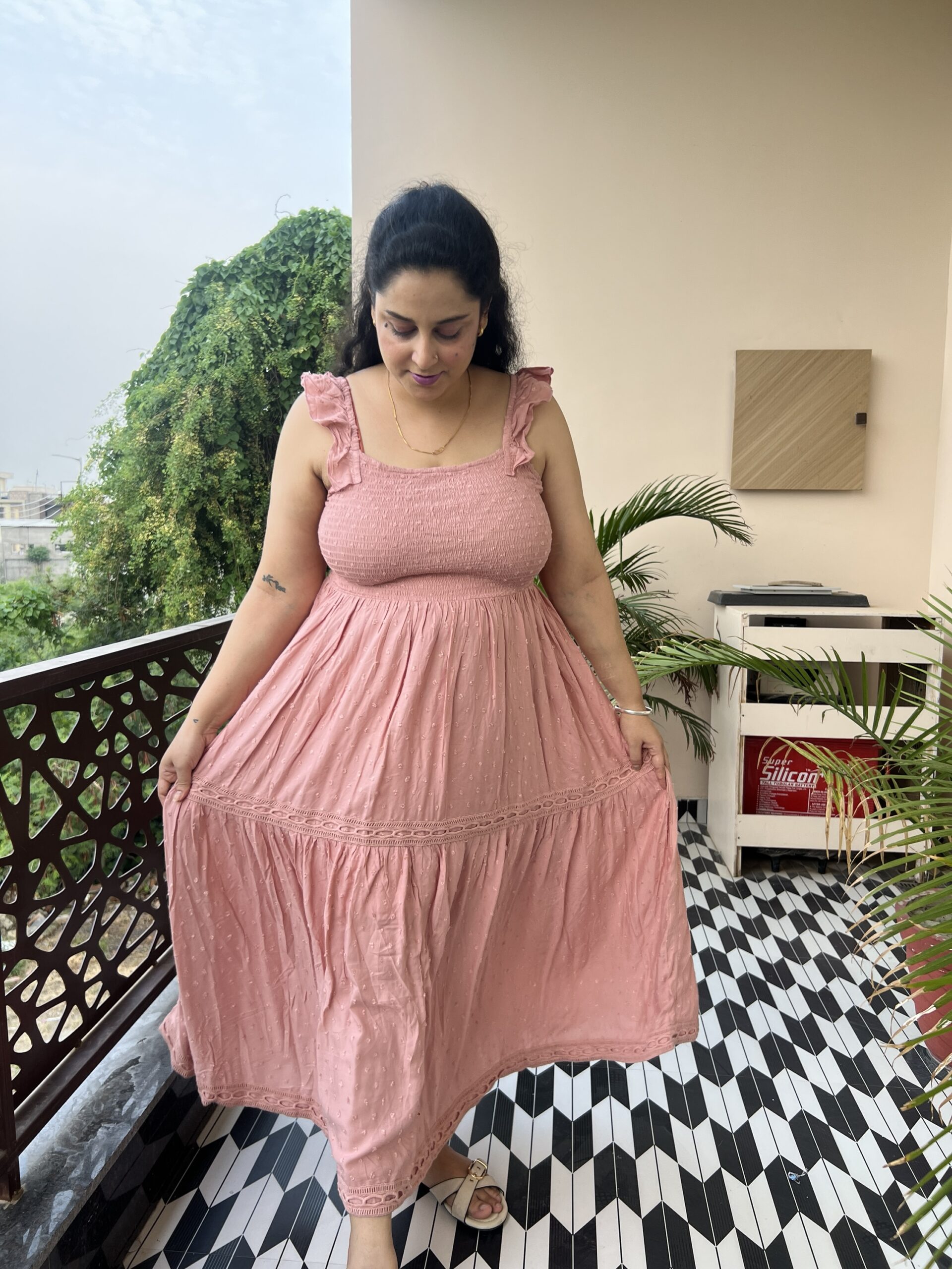 Smocked maxi dress - Image 2